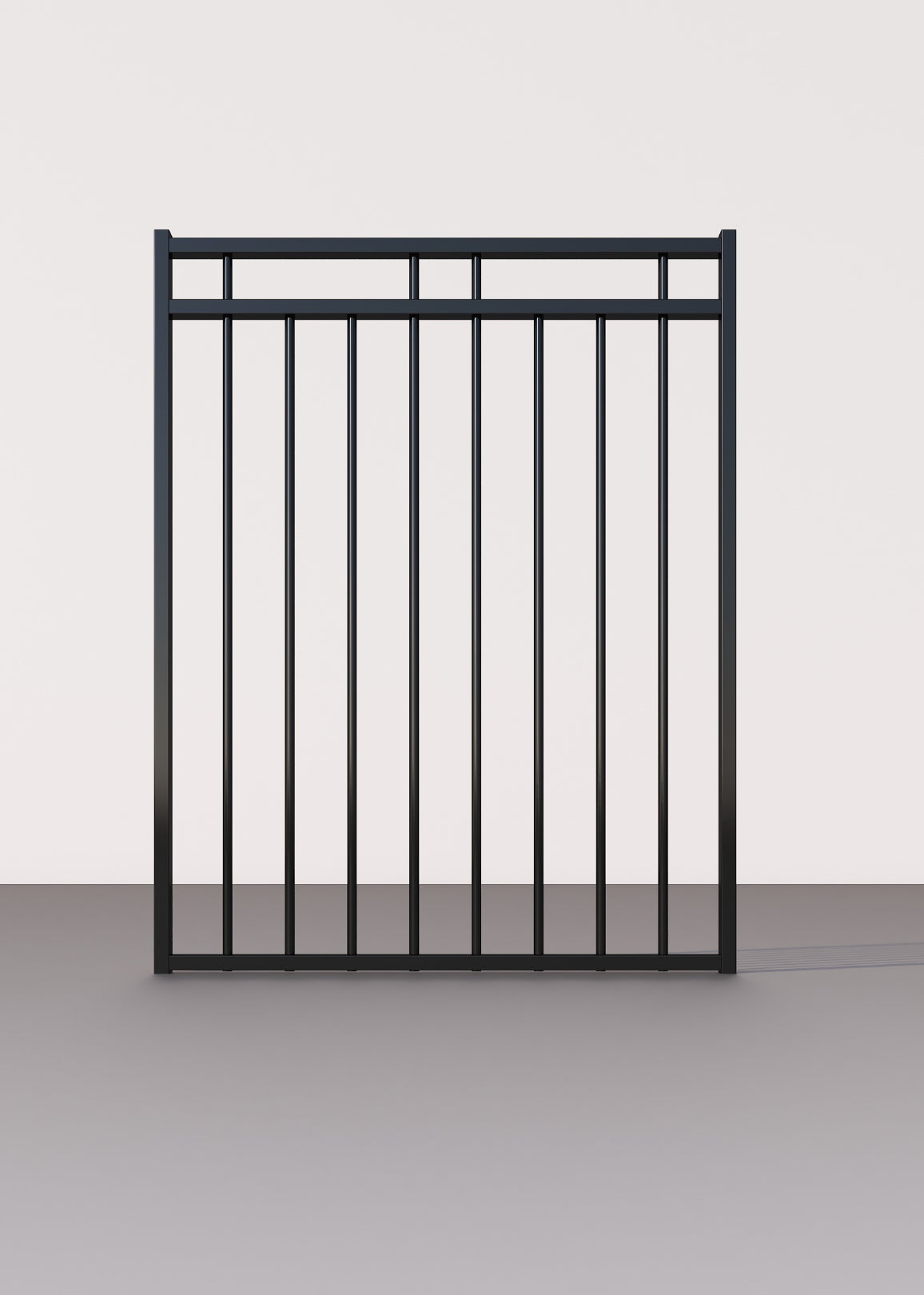 Single Gates Steel Oxley Plain 1.5 x 1.2 High Black