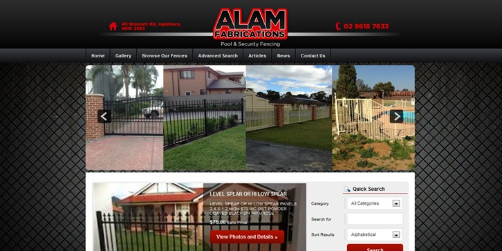 New Website Launched for Alam's Fencing & Gates!