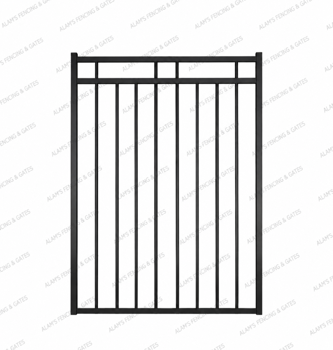 Single Gates Steel Oxley Plain    1.5 x 1.2 High Black