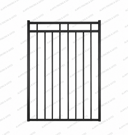 Single Gates Steel Oxley Plain    1.5 x 1.2 High Black